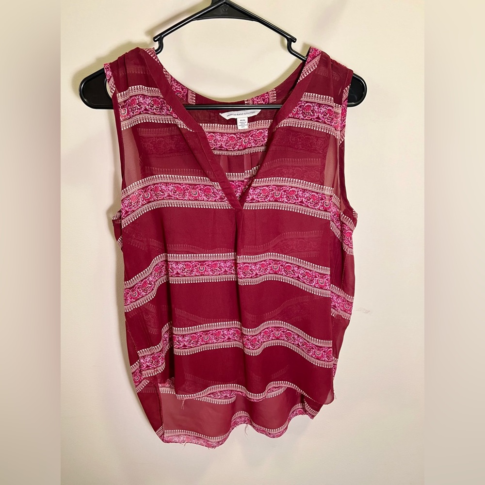 American Eagle Sheer sleeveless blouse